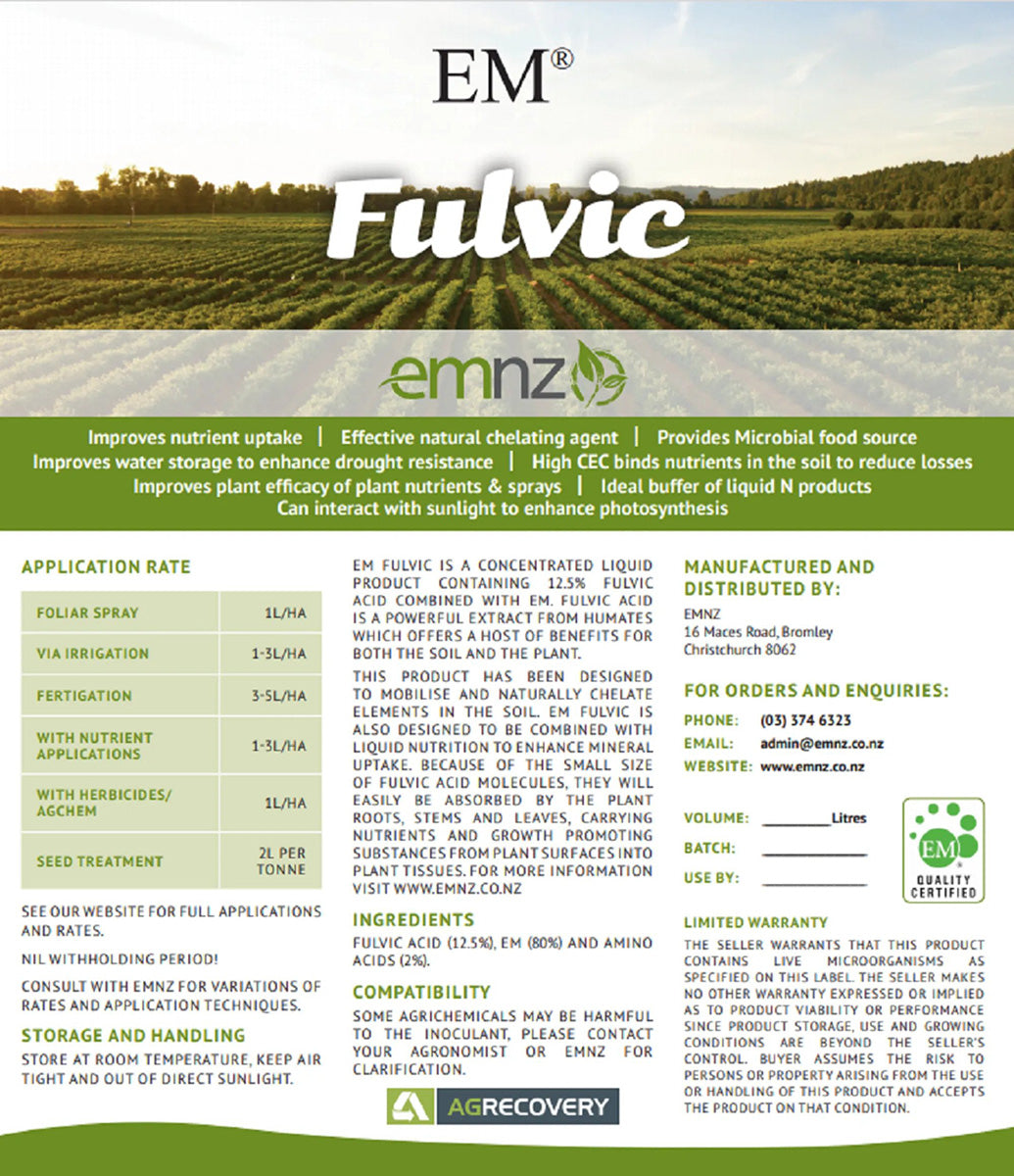 EM™ Fulvic Acid | Improve Nutrient Uptake - Natural & Organic