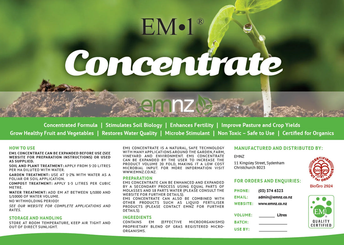 EM1 Concentrate | Buy Organic Natural Fertiliser from EMNZ
